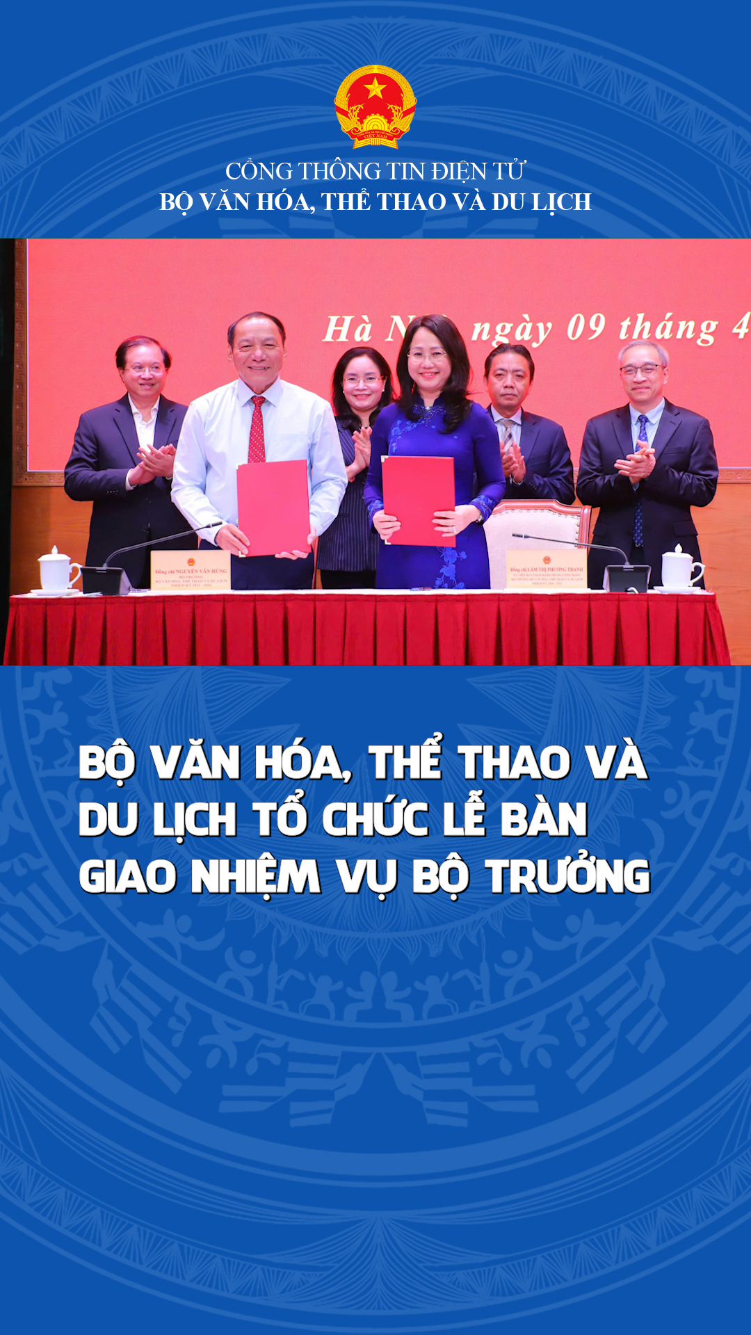 Bộ Văn hóa, Thể thao và 88Clb link 88Clb tổ chức Lễ bàn giao nhiệm vụ Bộ trưởng