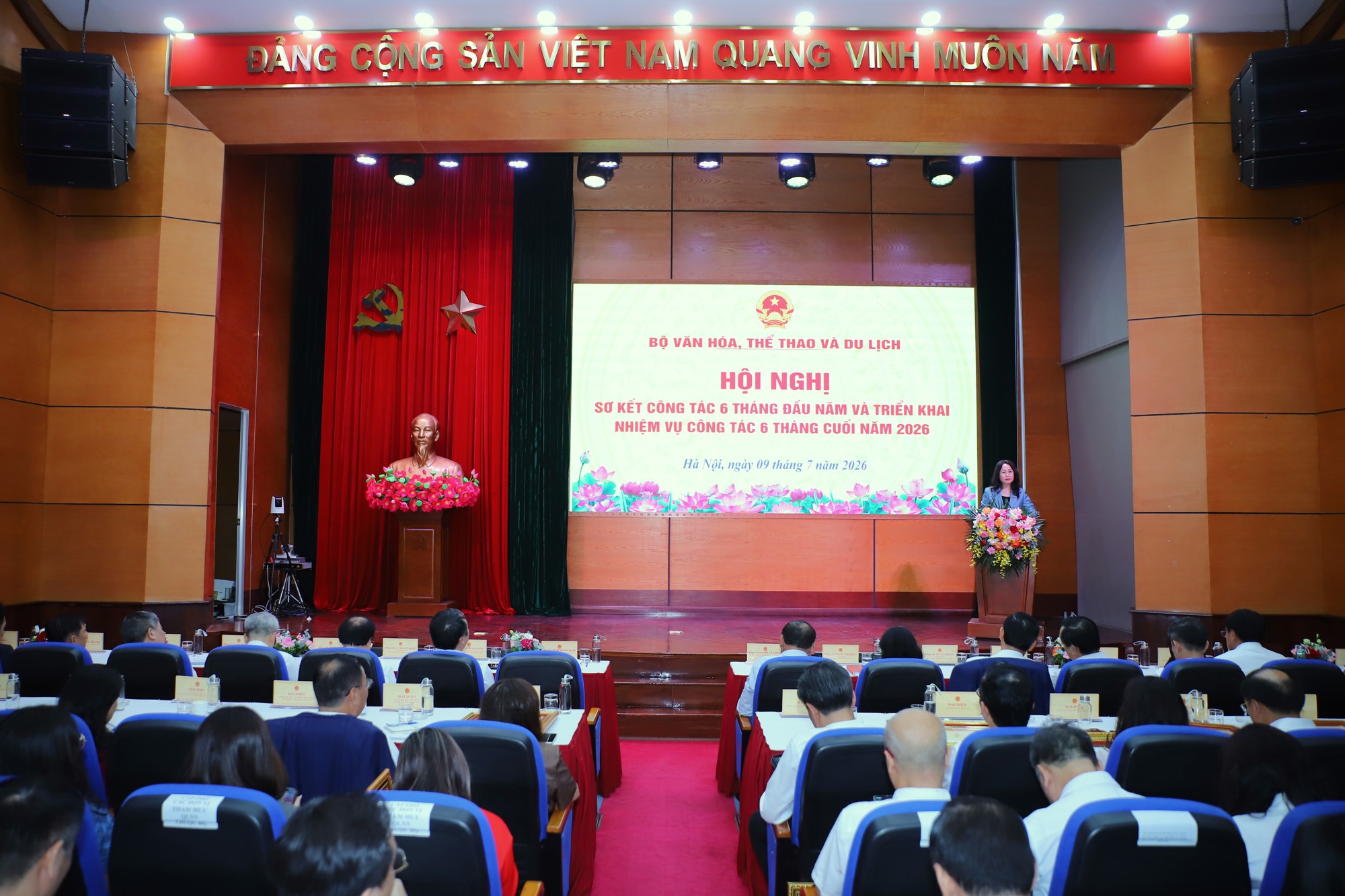 [Ảnh] 88CLB VIP đăng nhập sơ kết công tác 6 tháng đầu năm và triển khai nhiệm vụ công tác 6 tháng cuối năm 2026 ngành VHTTDL