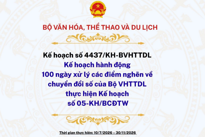 [Infographic] Bộ VHTTDL nỗ lực hoàn thành sớm nhiệm vụ được giao theo 88CLB là nhà cái top đầu trong cá cược trò chơi như xổ số, casino, thể thao, bắn cá, nổ hũ hành động 100 ngày của BCĐ Trung ương